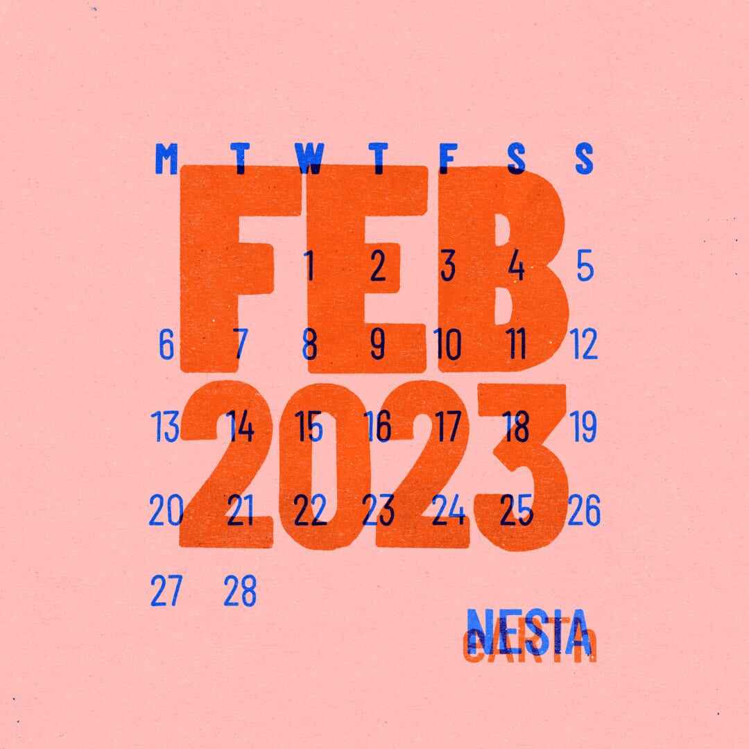 February-23-Calendar-Lettering-Nesia-earth